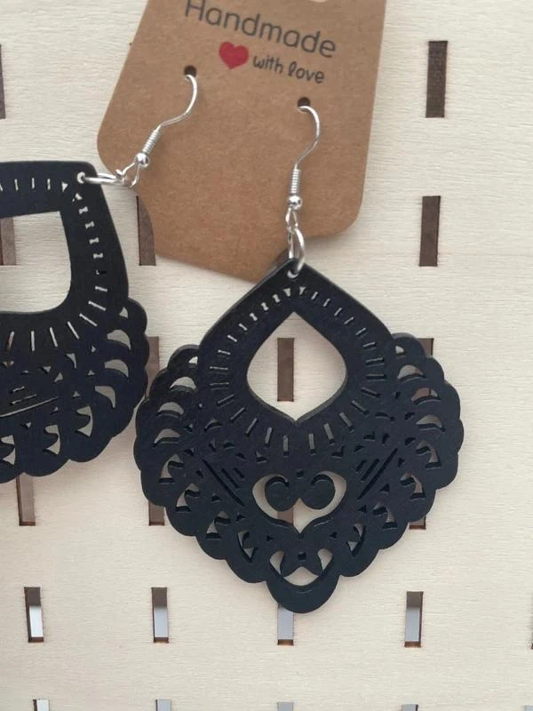 Boucles d’oreilles en bois modèle 1